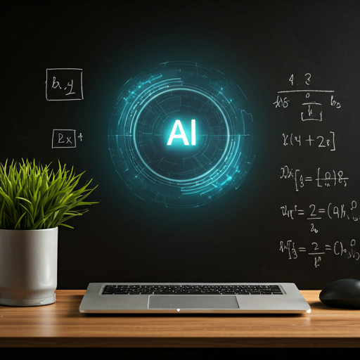 AI scanning math formulas on a blackboard
